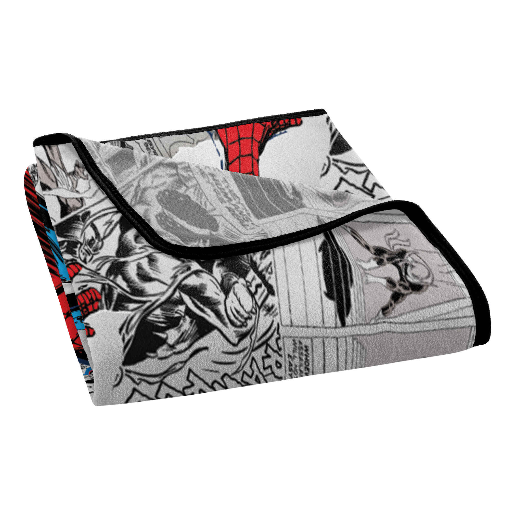 Spider-Man Swinging Through the Pages Micro Raschel Throw Blanket 46"x60"